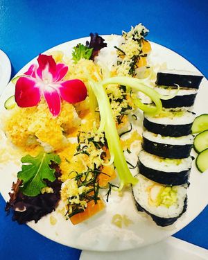 Crunch salmon, Pacific Northwest and shrimp tempura   at The Sushi Samurai - Queen Anne in Seattle