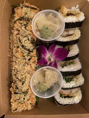 Pacific Northwest and Curry roll  at The Sushi Samurai - Queen Anne in Seattle