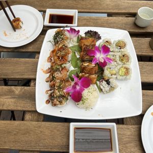 Tofu katsu roll & inari avocado roll  at The Sushi Samurai - Queen Anne in Seattle