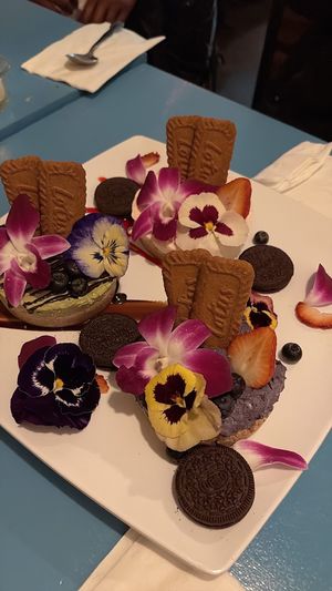 Vegan cheesecake ! Strawberry , ube & matcha!   at The Sushi Samurai - Queen Anne in Seattle