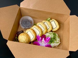 tofu katsu (takeout) at The Sushi Samurai - Queen Anne in Seattle