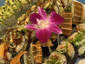 Variety of vegan rolls  at The Sushi Samurai - Queen Anne in Seattle