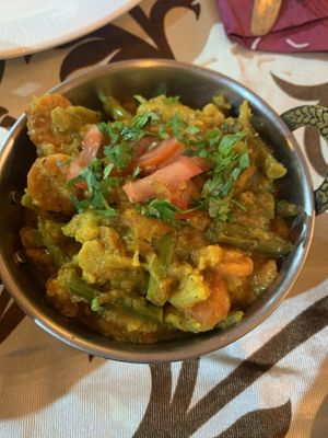 Vegetable curry  at Indian Zaffran in Lanzarote