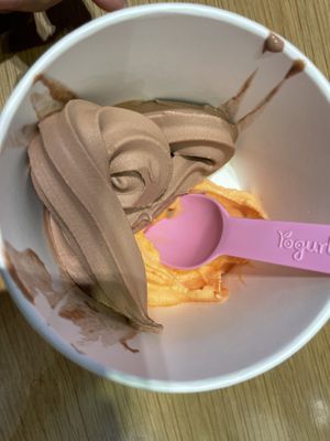 Vegan chocolate and big pop soufflé is available   at YogurtLand in Dubai