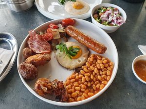 English breakfast at Benedict in Karmiel