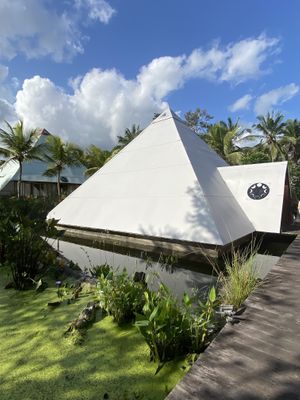 Amazing meditations offered at the pyramids!  at Pyramids of Chi Cafe in Gianyar