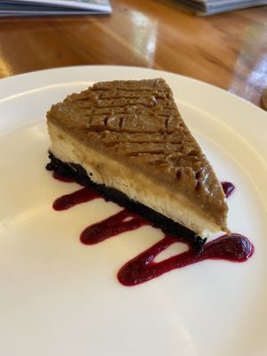 Carmel cinnamon cake!  at Pyramids of Chi Cafe in Gianyar