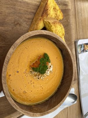 Carrot and Ginger Soup   at Pyramids of Chi Cafe in Gianyar