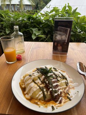 Cassava cheese, really bad   at Pyramids of Chi Cafe in Gianyar