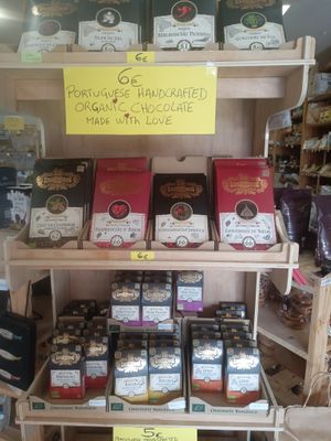 Vegan RAW organic chocolate  at Susana's Supermarket in Quarteira