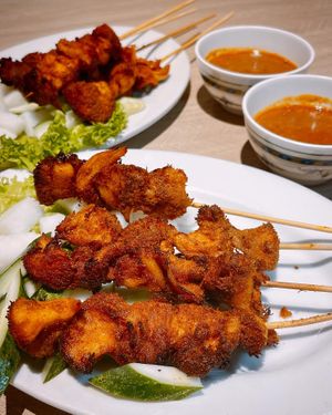 Hericium satay  at VeganBliss 蔬福 in Central Singapore