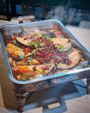 Mala grilled fish  at VeganBliss 蔬福 in Central Singapore