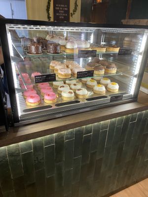bakery case  at Zoi Café in Lyon