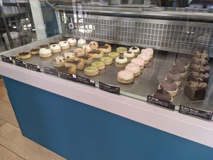 The selection of pastries at Zoi Café in Lyon
