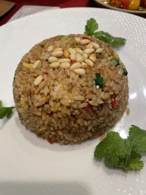 Soy sauce fried rice   at vegan veggie joga - 嫦娥 in Tokyo