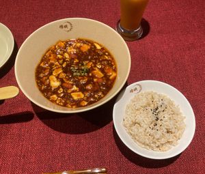 Mapo tofu done right at vegan veggie joga - 嫦娥 in Tokyo