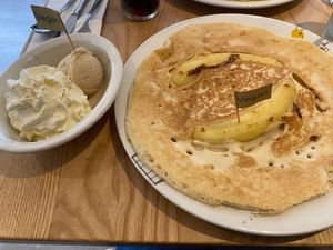 Banoffee pancake and ice cream at The Pancake House in Penrith