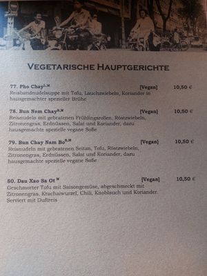 Veggie mains at Viet Village in Mannheim