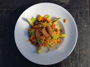 Vegan Summer Salad at Little Kitchen Cafe in Mangonui