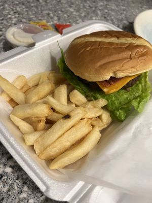 OG Twisted burger with cheese and bacon  at The Twisted Vegan in Tampa