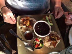 Caribbean dish at Sage Vegetarian Cafe in Chapel Hill