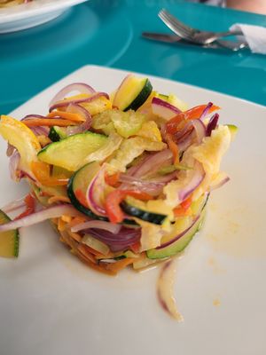 veggie side at Solare SAI Ecohotel in San Andres