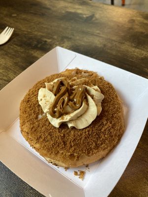 Lotus doughnut  at Diggity Doughnuts in Bristol