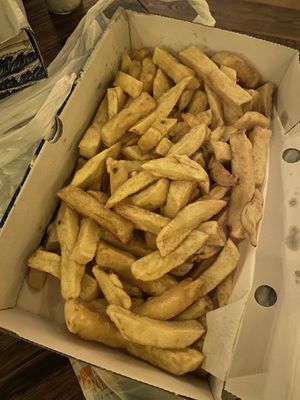 Vegan large chips  at Prince's Traditional Fish & Chips in Bristol