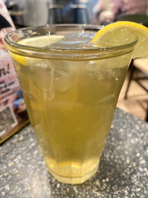 Homemade peach and jasmine iced tea  at Copper Branch in Rotterdam