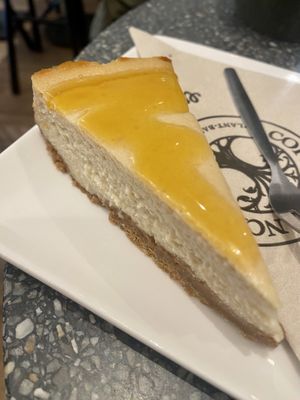 Mango-passionfruit cheesecake  at Copper Branch in Rotterdam