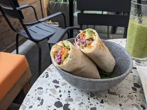 Crispy wrap at Copper Branch in Rotterdam