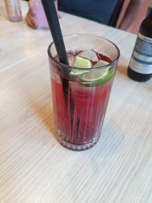 Blueberry drink at Copper Branch in Rotterdam