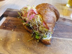 Truffle burger at Copper Branch in Rotterdam