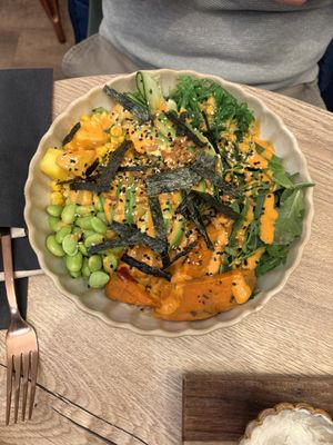 Sweet & Spicy Poke Bowl  at Copper Branch in Rotterdam