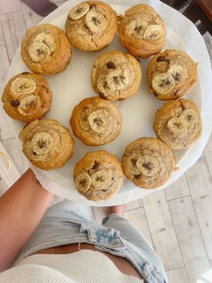 Banana muffins at thestudio.coffee in Praia Da Luz