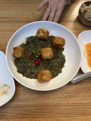 Fried tofu laing   at Purple Patch in Washington