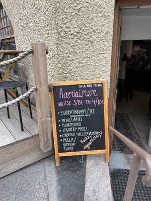 Breakfast menu.  at Encanto - Art Cafe in Helsinki