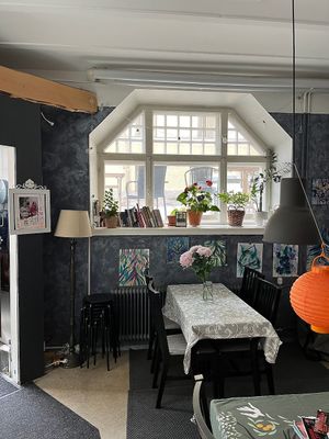 Cozy interior at Encanto - Art Cafe in Helsinki