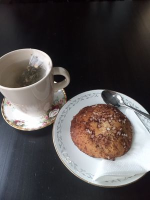 Tea and pulla at Encanto - Art Cafe in Helsinki