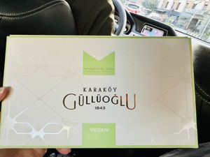 2023.FEB14- Vegan Baklava 470 Lira per kilo for Pistachio & 380 Lira per kilo for Walnut   at Karaköy Güllüoğlu in Istanbul