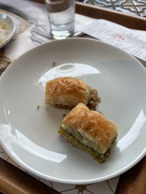Pistachio and walnut baklava   at Karaköy Güllüoğlu in Istanbul