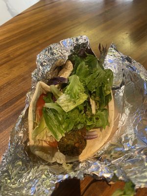 Falafel pita  at PHX - Pita Jungle - Sky Harbor - T4 in Phoenix