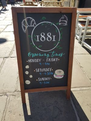 FYI - opening times at Café 1881 in Manchester