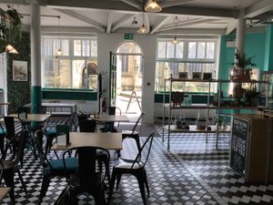 Inside of the cafe  at Café 1881 in Manchester