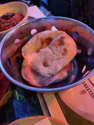 Flat bread at Tymi in Tirana