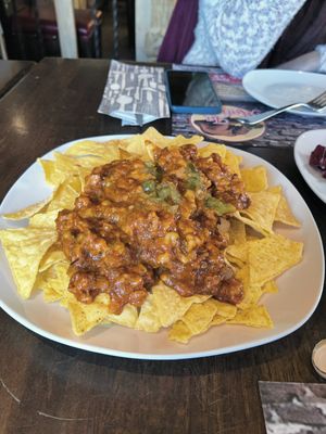 Vegan nachos at La Malteria in Mostoles