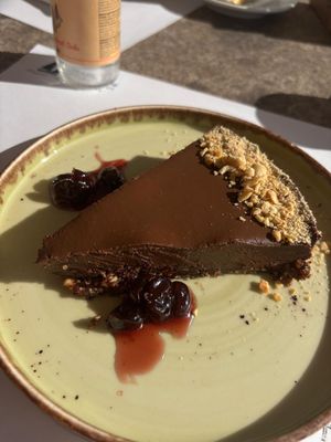 Ferrero cake at Sailing Club Sea Lounge in Crete