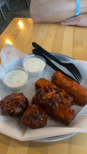 Tofu n cauli sliders w vegan ranch dressing   at Slider Inn in Memphis