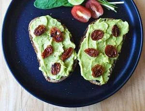 Smashed Avocado on toast at Vegan Meals in Chiang Mai