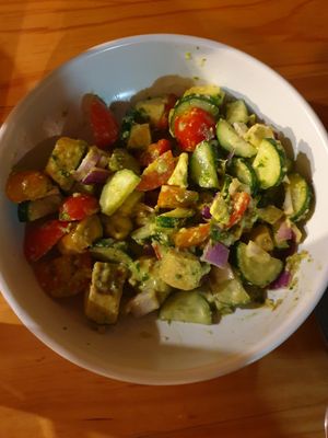 Avocado walnut salad at Vegan Meals in Chiang Mai